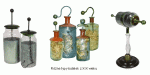 butelki lejdejskie różne typy z XIX wieku