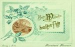 bilet życzeniowy z około 1880 roku - wizytówka