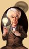 karykatura Edisona z żarówką